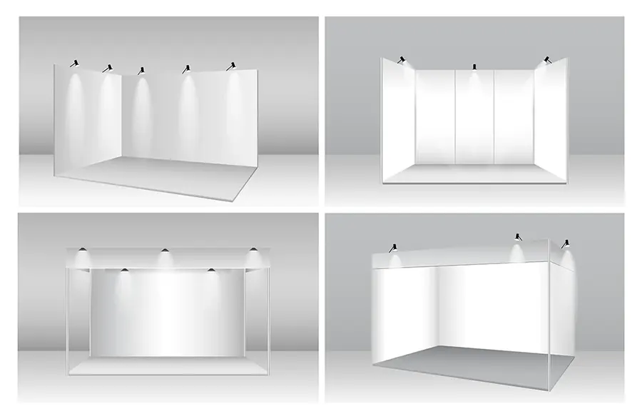 Bare exhibit booth