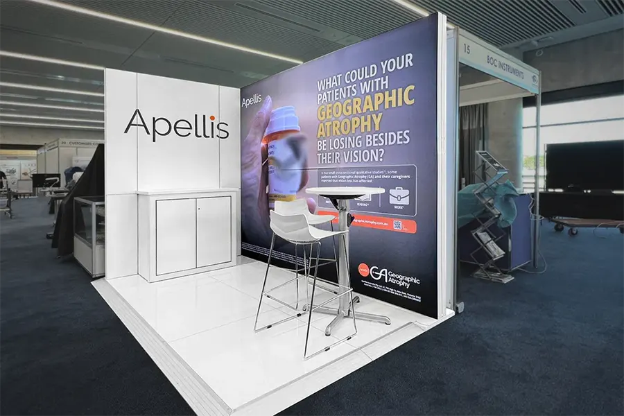 A booth without a name board