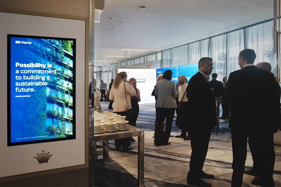 Digital signs in events place