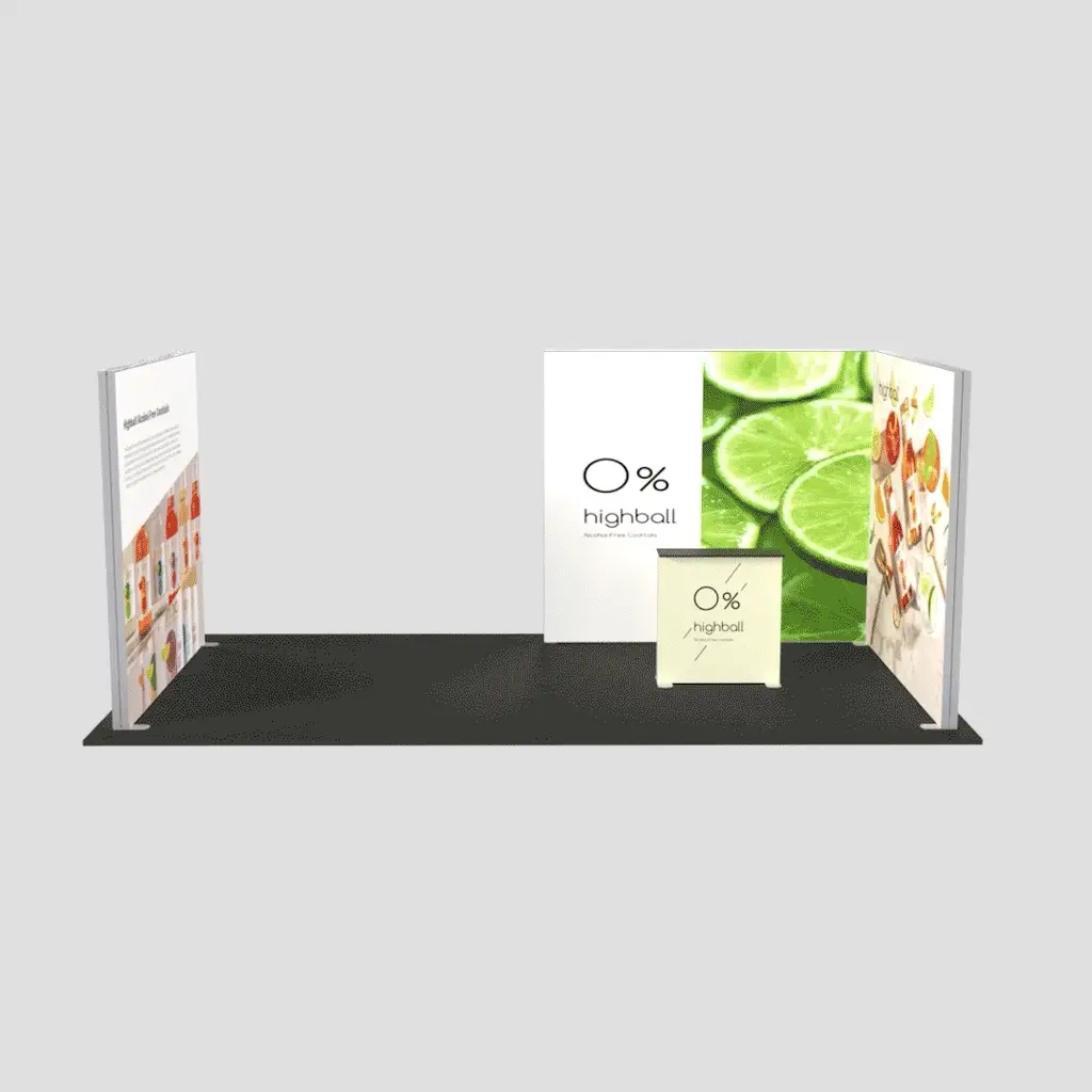 Flexible setup for exhibition lightboxes