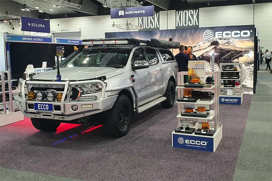 Media wall in a car expo