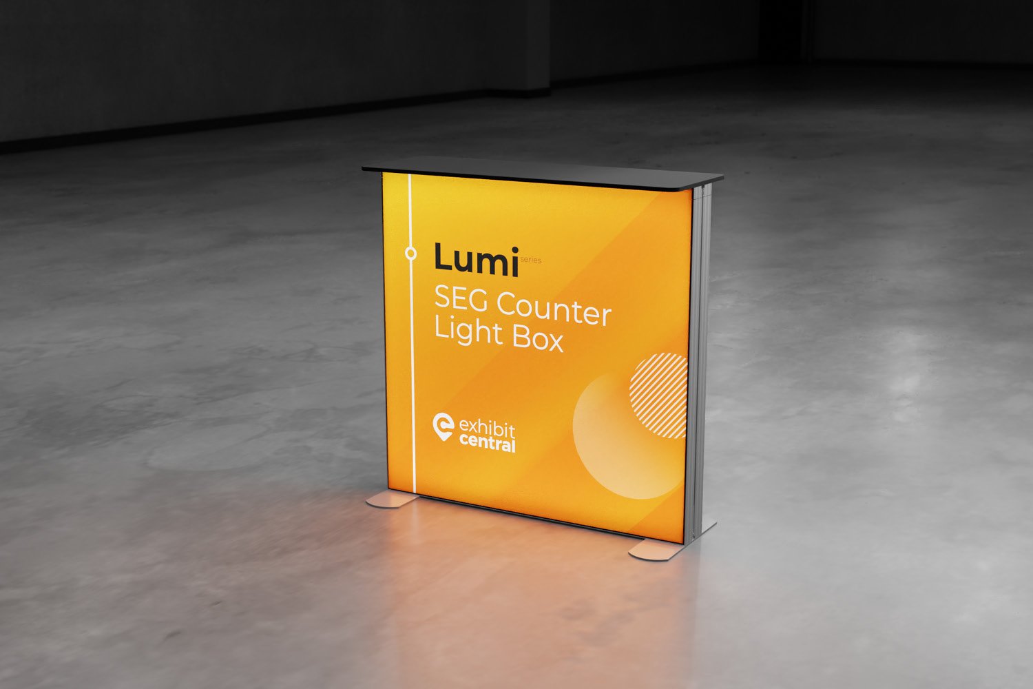 Lumi SEG Lightbox Display Counter – 1 x 1m