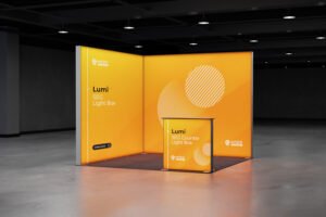 Lumi SEG Lightbox Exhibition Stand – 3 x 3m – Artamon