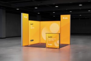 Lumi SEG Lightbox Exhibition Stand – 3 x 3m – Glenfield