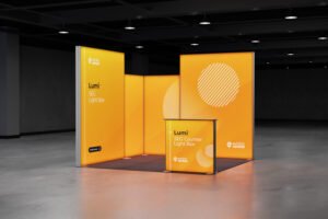 Lumi SEG Lightbox Exhibition Stand – 3 x 3m – Homebush