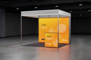 Lumi SEG Lightbox Exhibition Stand – 3 x 3m – Mascot