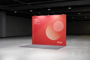 Trax Foldable SEG Fabric Display Peninsula Stand – 3 x 2m – Beecroft