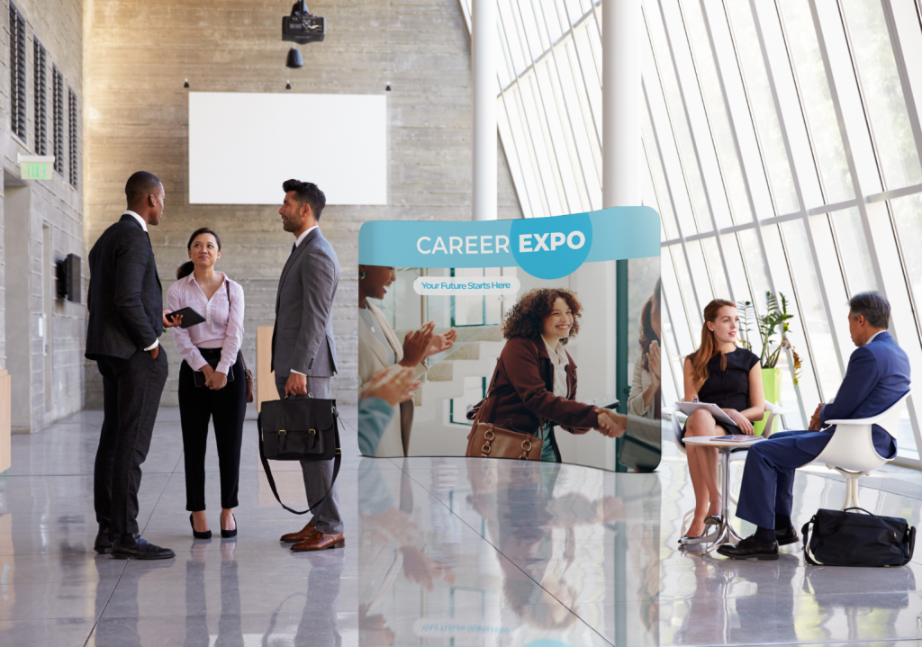 Start with Function: What Is Your Media Wall Meant to Do? image by exhibitcentral.com.au