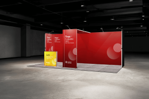 Trax Foldable SEG Fabric Display Peninsula Stand – 6 x 3m – Oatley